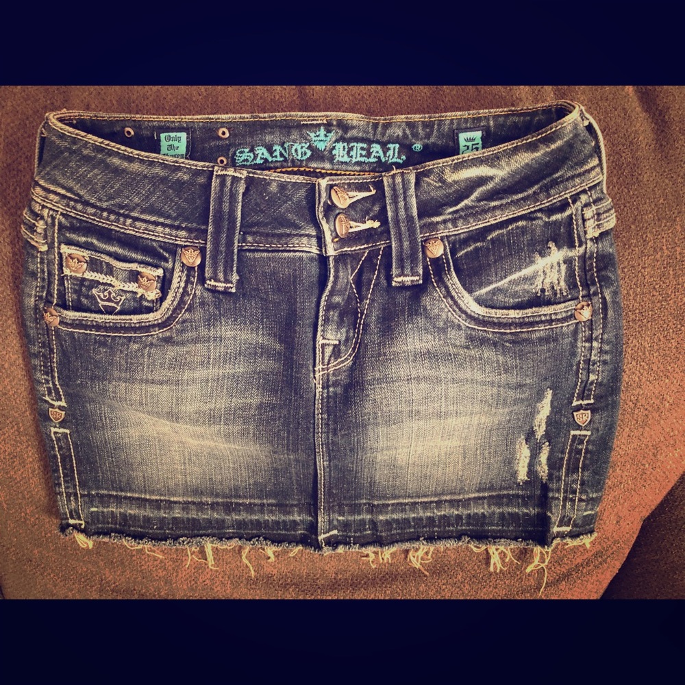 Sang Real Jean Mini Skirt